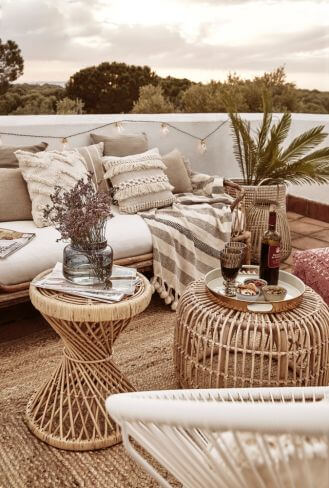 balkon w stylu boho inspiracje