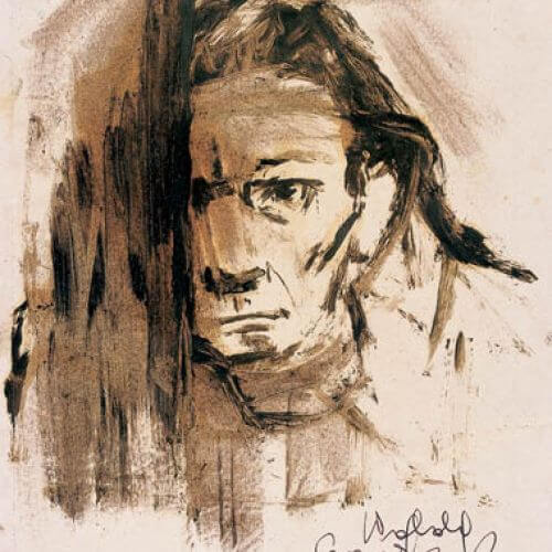 Autoportret , Waldemar Cwenarski, 1952 r., MUZEUM NARODOWE WE WROCŁAWIU