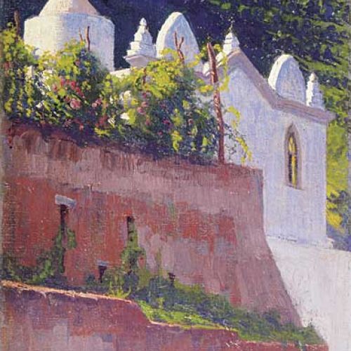 Edward Okuń, Kościółek na Capri , 1937 r., cw 20 000 zł, niesprzedany, OSTOYA.