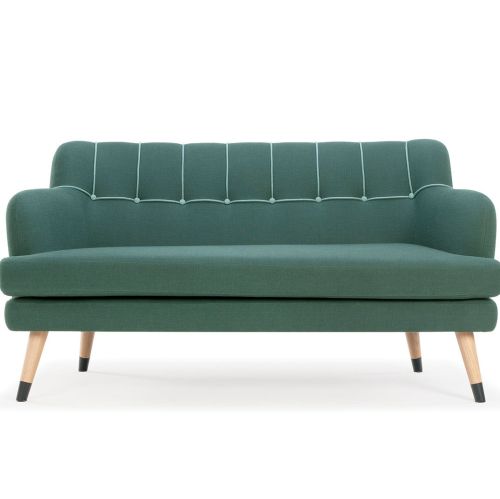 SOFA EDWARD, kanapa w obiciu Dina Forest Green Dina Sage, SOFA COMPANY, sofacompany.pl