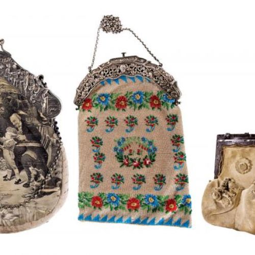 Jedwabna torba ze srebrną ramą, 1919 r., Niderlandy, Tassen Museum Hendrikje/Museum of Bags and Purses,