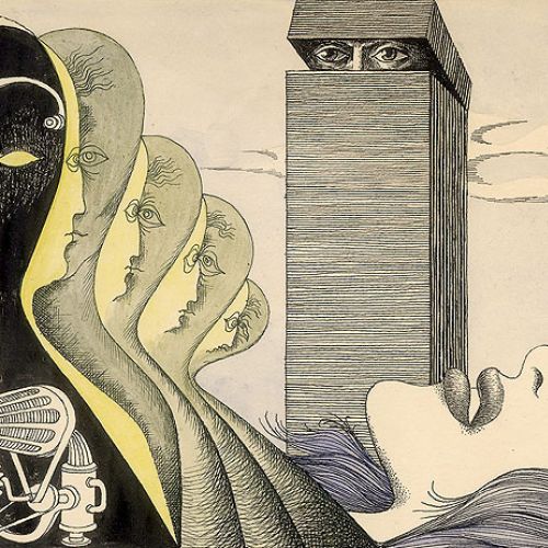 Kompozycja surrealistyczna, 1957 r. Salon Antykwaryczny Nautilus