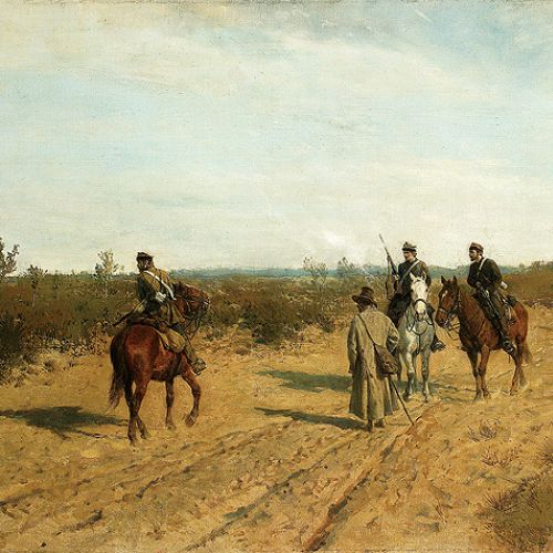 Maksymilian Gierymski Patrol powstańczy , 1872-73 r., MN w Warszawie