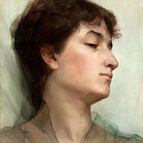 Studium portretowe młodej kobiety , 1884 r.