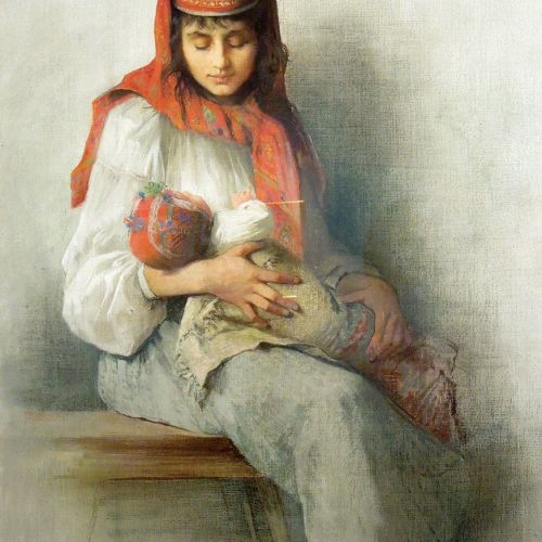 Wieśniaczka z dzieckiem , 1891 r. Anna Bilińska-Bohdanowicz