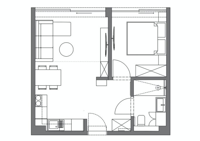 mieszkanie 37 m2 projekt