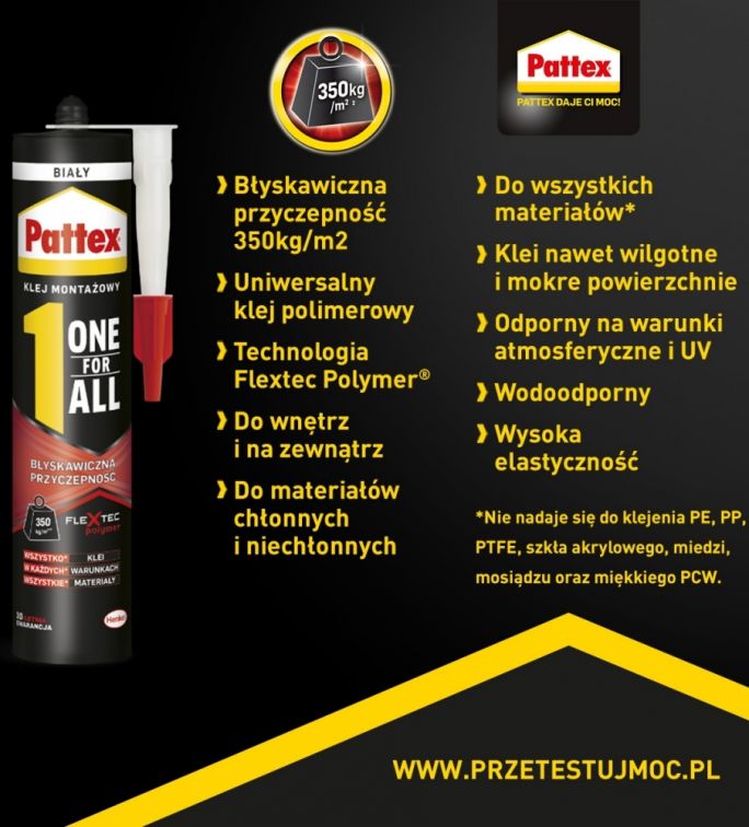 Pattex ONE FOR ALL Błyskawiczna Przyczepność