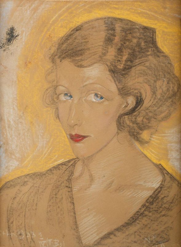 Poz. 23. Witkiewicz Stanisław Ignacy Portret kobiecy, 1 IV 1933 pastel, papier beżowy 62x47 cm Cena wywoławcza: 40 000 zł