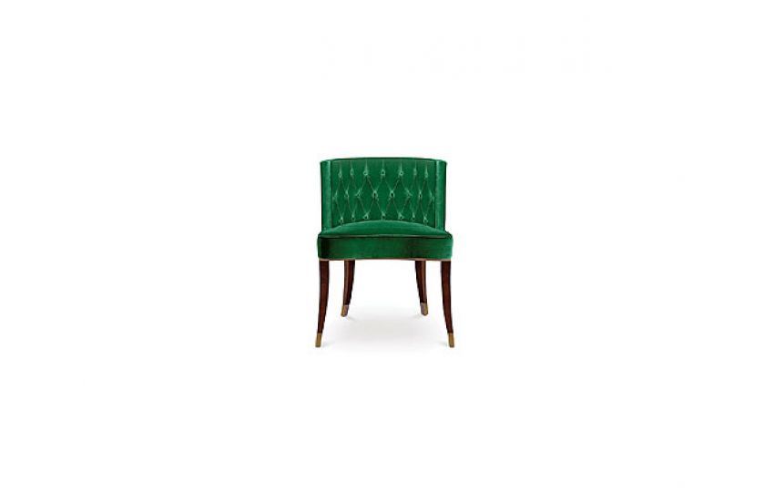 BOURBON DINING CHAIR, pokryte aksamitem krzesło inspirowane meblami z dynastii Burbonów, 1770 euro, BRABBU, brabbu.com