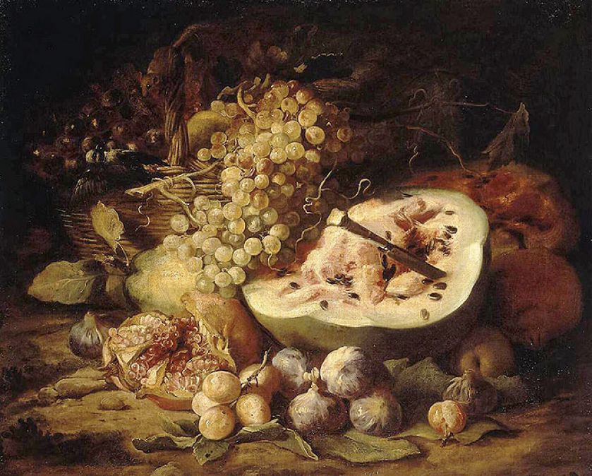 Martwa natura z owocami , lata 70. XVII w., Abraham Brueghel