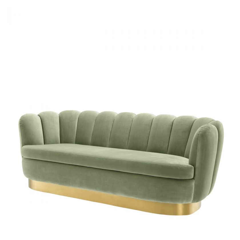 Zielona sofa marki Eichholtz