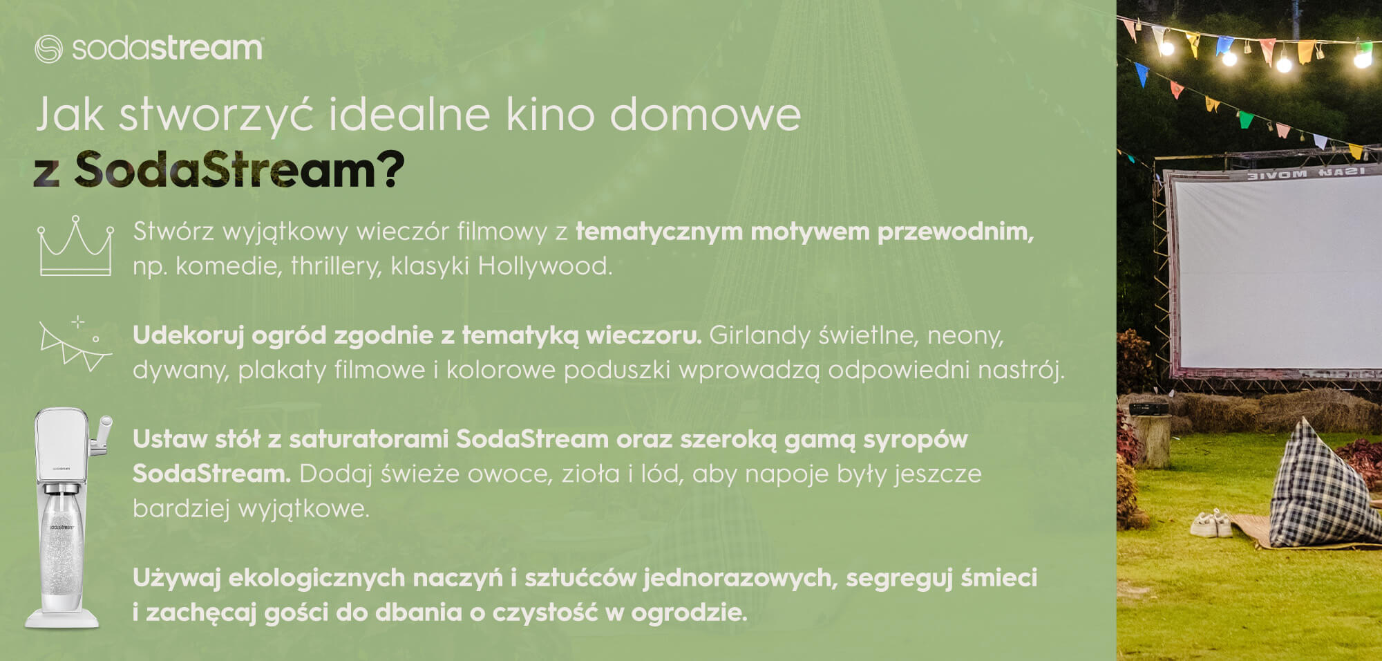 Jak stworzyć idealne kino domowe z SodaStream?